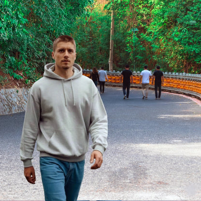 Men Pullover Hoodie (No-Zip) - Grey