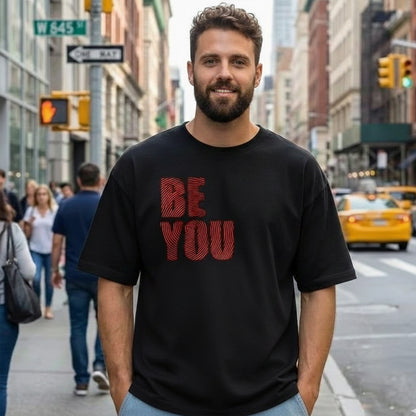 ShortTall® – Oversize Premium Graphic T-Shirt | “Be You” Statement Edition