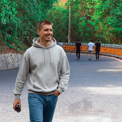 Men Pullover Hoodie (No-Zip) - Grey