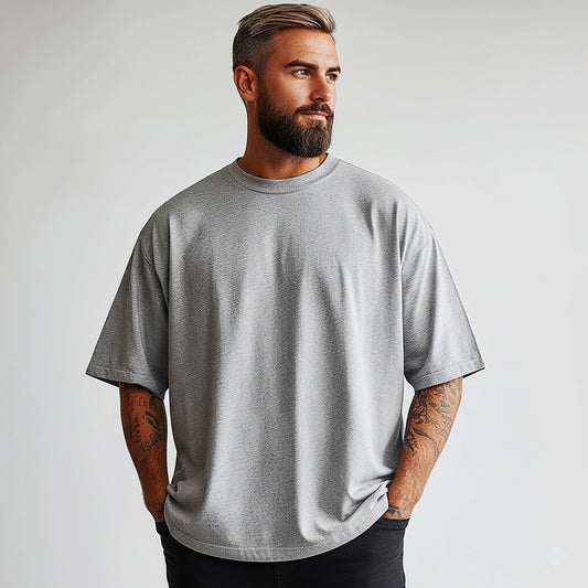 ShortTall® Oversized Round Neck T-Shirt - Grey