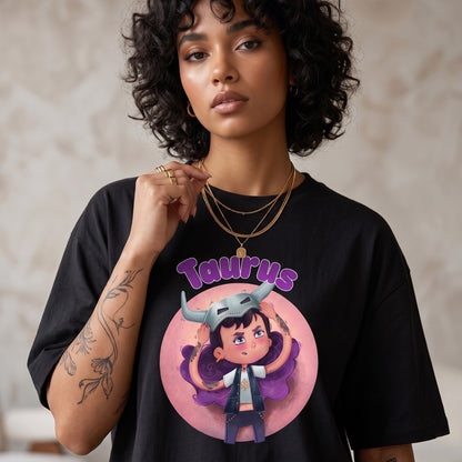 ShortTall® – Oversized Graphic T-Shirt | Taurus Zodiac