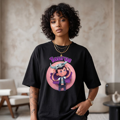ShortTall® – Oversized Graphic T-Shirt | Taurus Zodiac