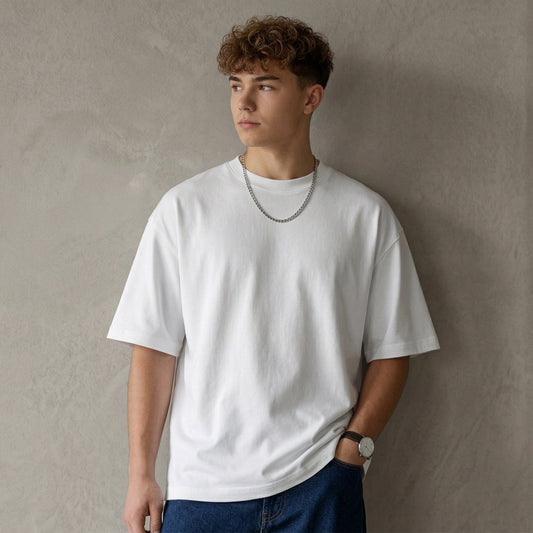 ShortTall® Oversized Round Neck T-Shirt - White