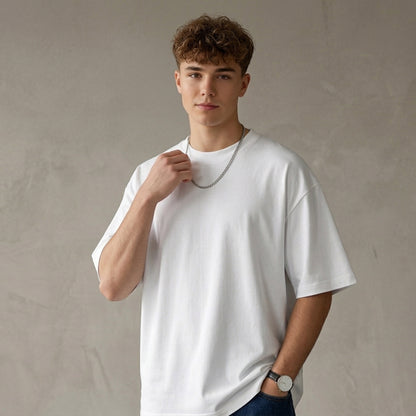 ShortTall® Oversized Round Neck T-Shirt - White