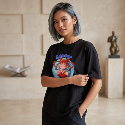 ShortTall® – Oversized Graphic T-Shirt | Cancer Zodiac