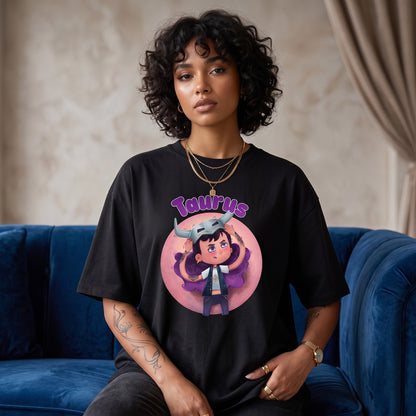 ShortTall® – Oversized Graphic T-Shirt | Taurus Zodiac