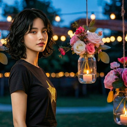 ShortTall® – Premium Women’s T-Shirt | “Golden Star” Luxe Sparkle Edition