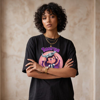ShortTall® – Oversized Graphic T-Shirt | Taurus Zodiac