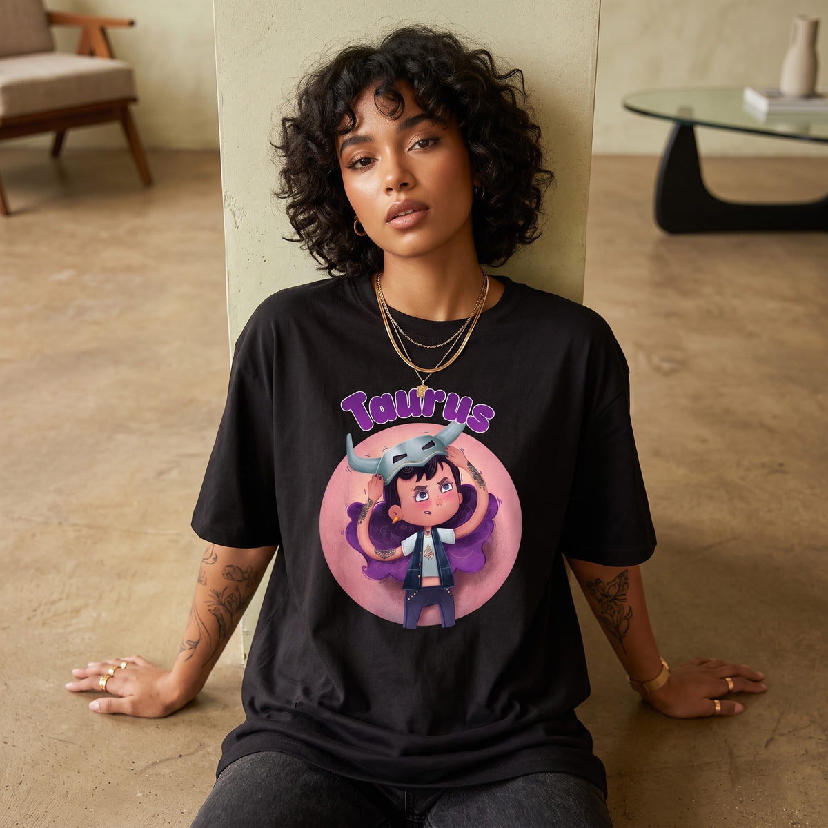 ShortTall® – Oversized Graphic T-Shirt | Taurus Zodiac
