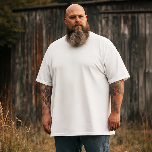 ShortTall® Oversized Round Neck T-Shirt - White