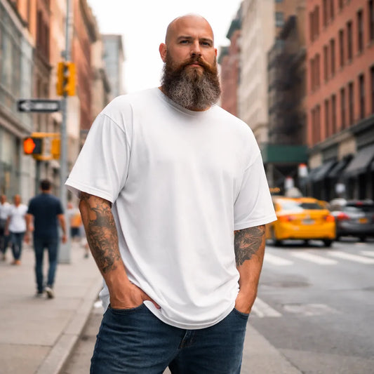 ShortTall® Oversized Round Neck T-Shirt - White
