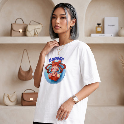 ShortTall® – Oversized Graphic T-Shirt | Cancer Zodiac