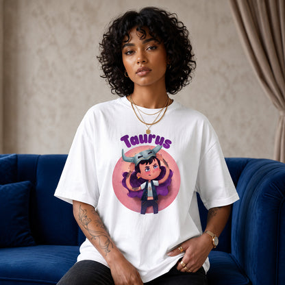 ShortTall® – Oversized Graphic T-Shirt | Taurus Zodiac