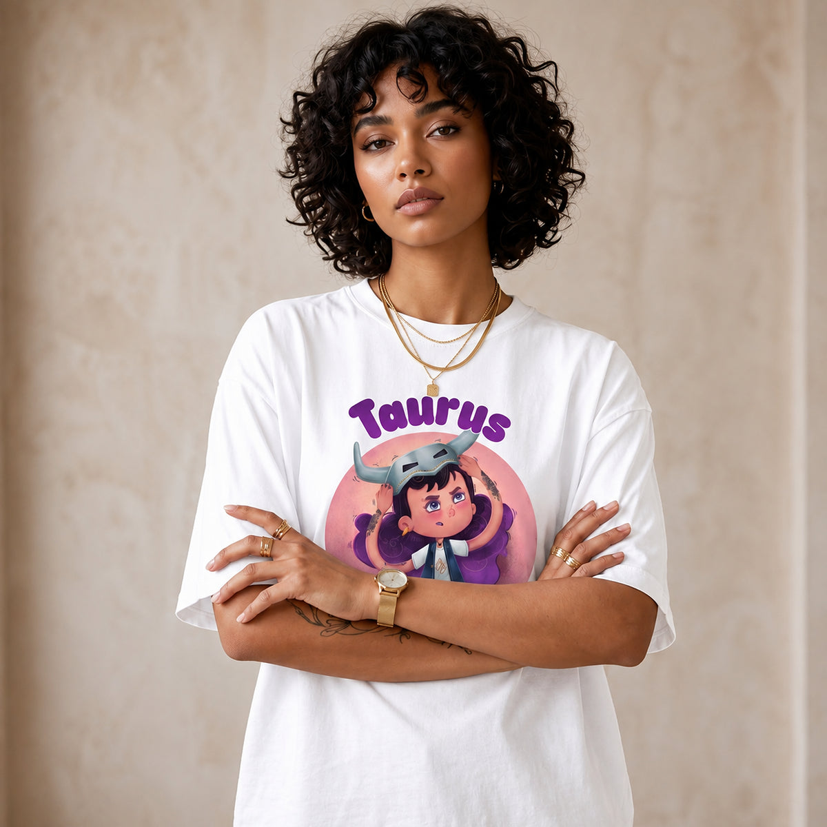 ShortTall® – Oversized Graphic T-Shirt | Taurus Zodiac