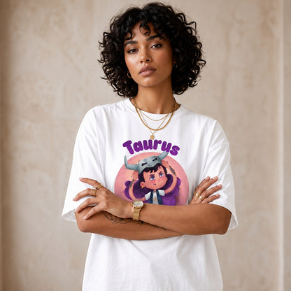 ShortTall® – Oversized Graphic T-Shirt | Taurus Zodiac