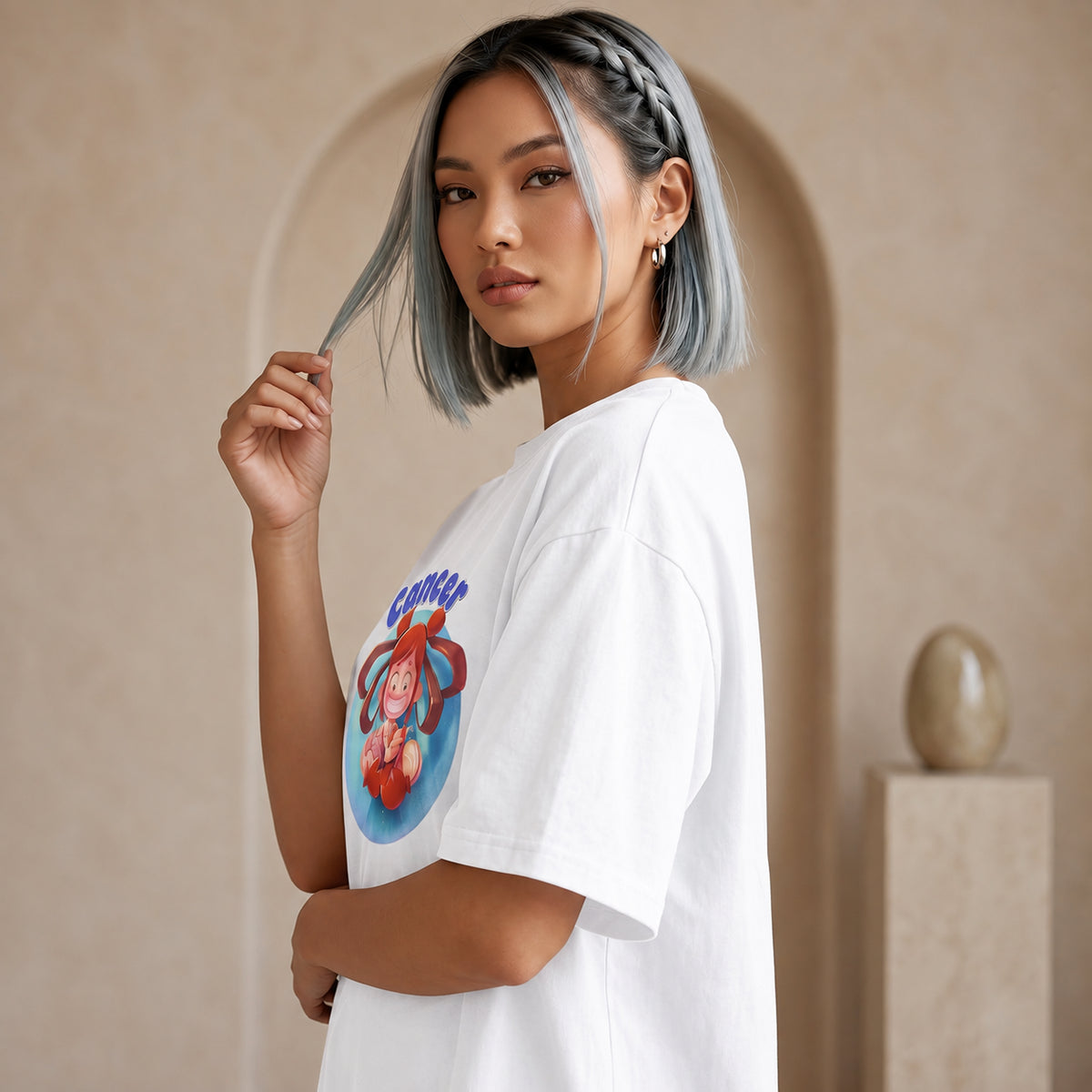 ShortTall® – Oversized Graphic T-Shirt | Cancer Zodiac
