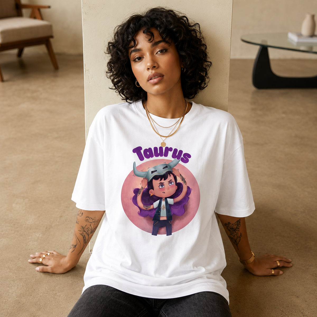 ShortTall® – Oversized Graphic T-Shirt | Taurus Zodiac